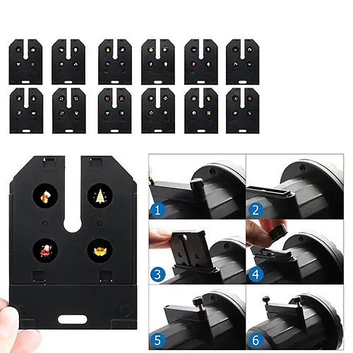 Лазер диско прожектор проектор 668 (12 вкладишів з картинками) 1 режим - фото 4