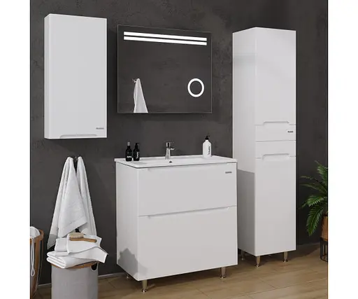 Тумба підлогова Sanwerk Ера 70 Білий з умивальником Qtap (MV0000852) Білий - фото 4