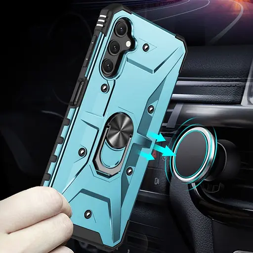 Чехол Epik ударопрочный Pathfinder Ring для Samsung Galaxy A14 4G/5G Голубой/Light Blue - фото 4