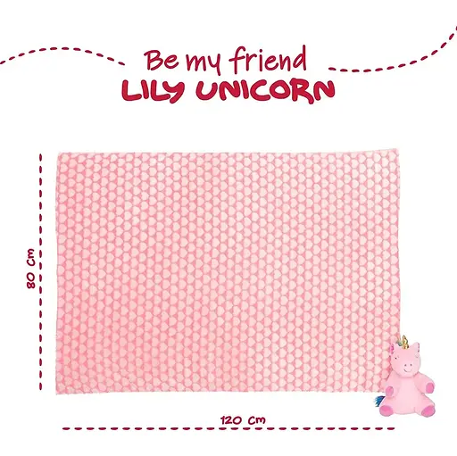 Плед Perletti Toys Lily Unicorn с мягкой игрушкой 120x80 см розовый (P13069) - фото 6