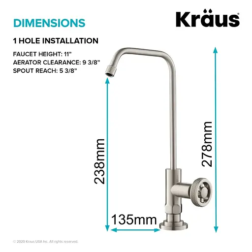 Кран кухонний до фільтру Kraus Urbix FF-101SFS Нержавіюча сталь - фото 4