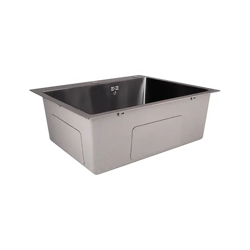 Кухонна мийка Lidz H6050B 3.0/0.8 мм Brush Black (LDH6050BPVD3008), Чорний - фото 3