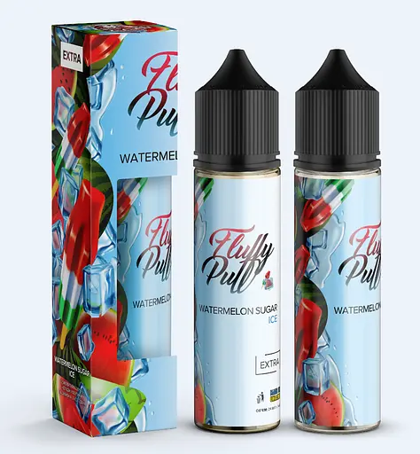 Набор компонентов для самозамеса солевой заправки Fluffy Puff 60 мл Сладкий арбуз с холодом 0-50 мг (17666)