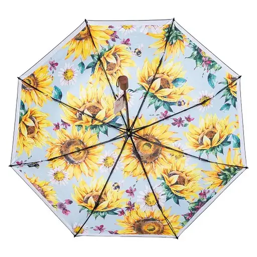 Зонтик Yiwu HP-23-14Y механический складной 100 см желтый - фото 3