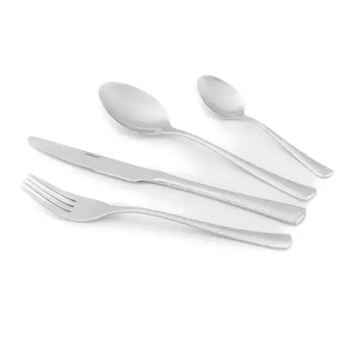 Набір столових приладів з 24 предметів на 6 персон Ardesto Gemini Hammered (AR1924HS)