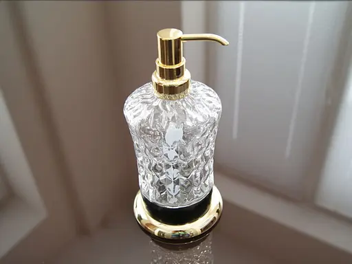 Дозатор для рідкого мила Kugu Versace Freestand 230G&B, Чорний - фото 2