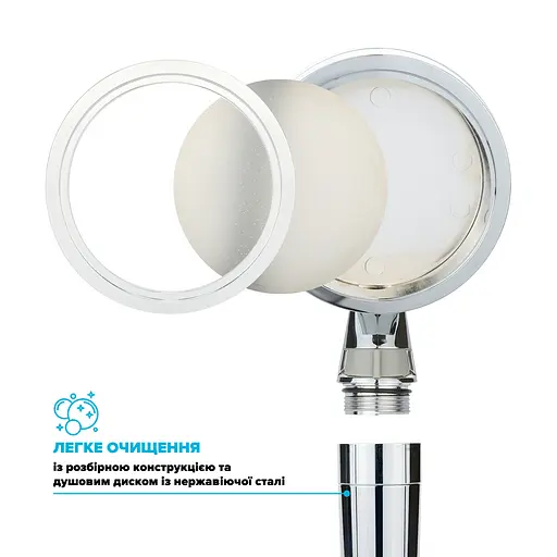 Водосберегающая душевая лейка Drop SPA1F-NANO100 с Nano SPA потоком - Экономия 66% - фото 7