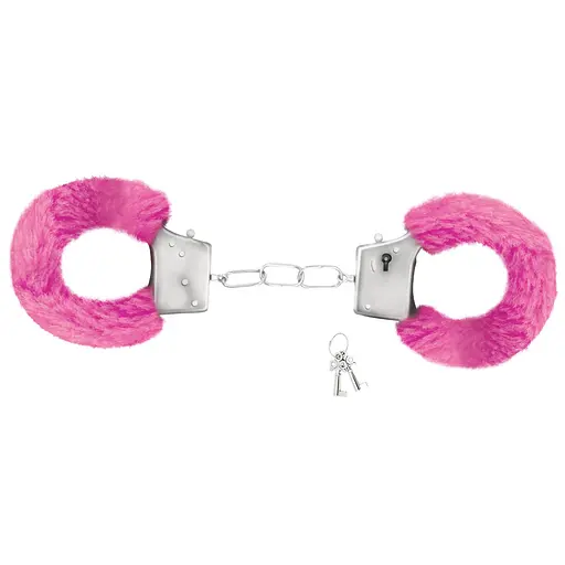 Наручники з хутром Crushious рожеві - фото 1