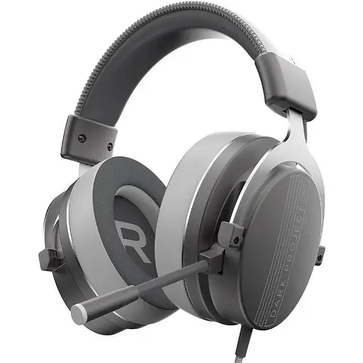 Наушники Dark Project One Vexo Grey Mini jack 3.5 мм поворотный микрофон 32 Ом 95 дБ кабель 1.5 м (DPO_VEXO_WIRED_GREY) - фото 1