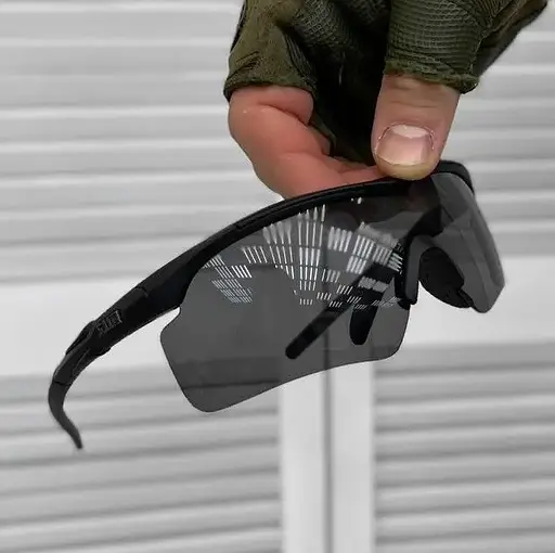 Тактические защитные очки 5.11 с 3 сменными линзами (Черный) - фото 3