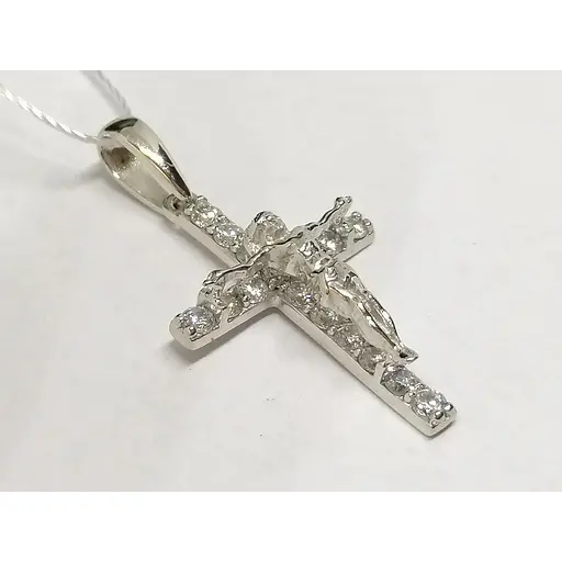 Золотой крестик Империя золота Распятие Христа с фианитами. КР298БИ - фото 3