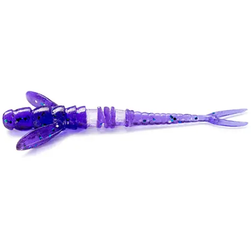 Силикон FishUP Flit 1.5" (10шт) #060 - Dark Violet/Павлина & Silver