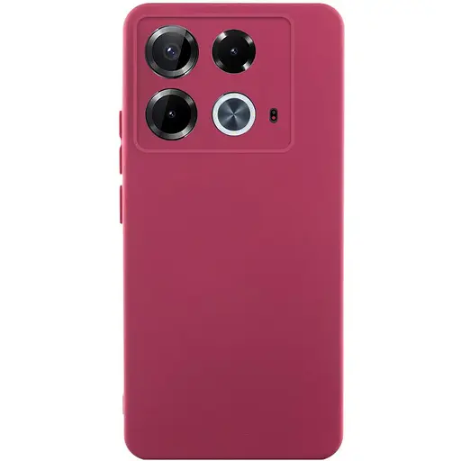 Чехол TPU GETMAN Liquid Silk Full Camera для Infinix Note 40 4G Бордовый / Marsala