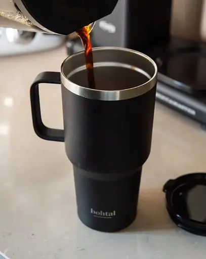 Термостакан SmartShake Bohtal с ручкой из нержавеющей стали Tumbler Black 900 мл (11281601) - фото 3