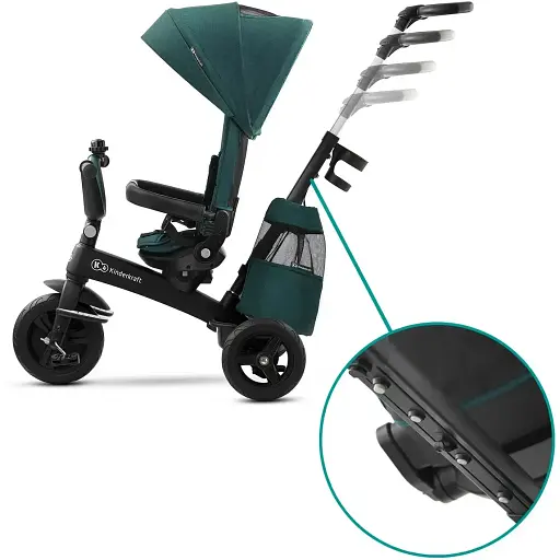 Трехколесный велосипед Kinderkraft Easytwist Midnight Green (KKRETWIGRE0000) - фото 5