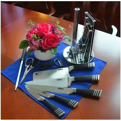 Набор ножей с подставкой 9 предметов Black (NS26SETKN) - фото 2