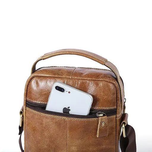 Чоловіча шкіряна сумка Vintage 18х21,5х6 см sum0020284 - фото 5