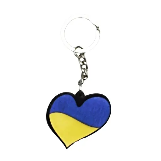 Дерев'яний брелок "Україна серце" PuzzleOK Брелок Україна - фото 1