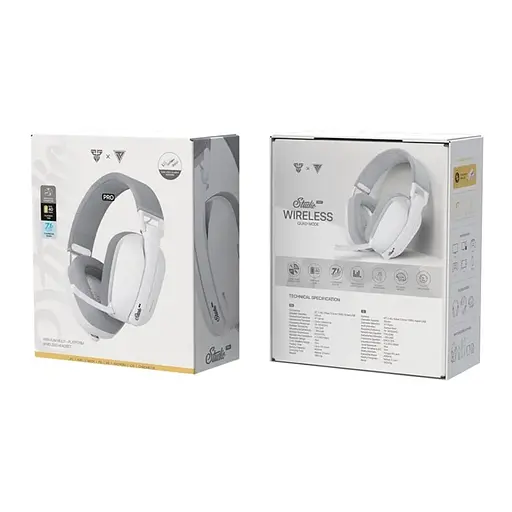 Беспроводные игровые наушники Fantech WHG03 Pro Studio, 4 Modes, Wired, BT5.3, 2.4Ghz, AUX, Type-C, ENC, 7.1 Серый - фото 4