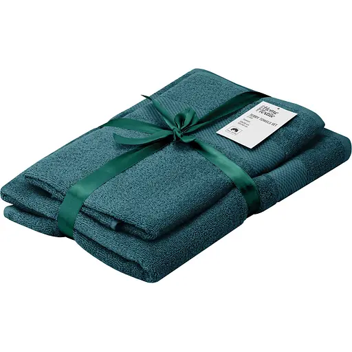 Набор полотенец махровых Ardesto Essence 50х90 см 70х140 см 2 шт. 100% хлопок изумрудный (ART2358EM)  - фото 1