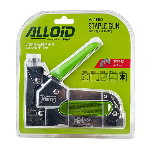 Степлер будівельний Alloid Building Tools для скоб 4-14 мм + 200 скоб 8 мм (SG-41402) - фото 7
