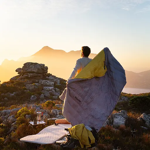 Спальник с натуральным пухом Naturehike CW700 CNK2450WS048, p-р M, желто-серый - фото 5