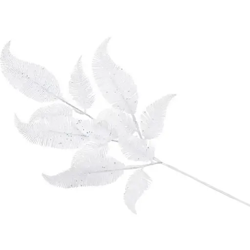 Искусственная ветка Перо 73 см Искусственный материал для флористики и декора Белый - фото 1