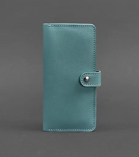 Кожаное женское портмоне 7.0 бирюзовое - фото 1