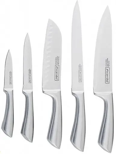Набір ножів Kamille Perfection&Style 5 кухонних ножів та каучукова колода-підставка kuh0007510 - фото 3