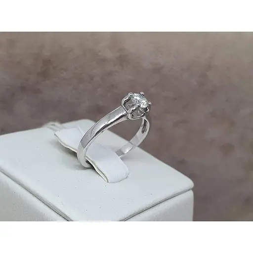 Срібне кільце Агні ГАЛА з фіанітом. 1108/1Р-CZ 16,5 - фото 3