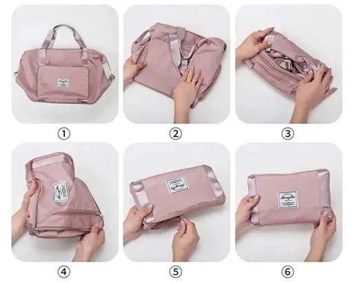 Дорожная сумка для путешествий для ручной клади Розовое золото - фото 9