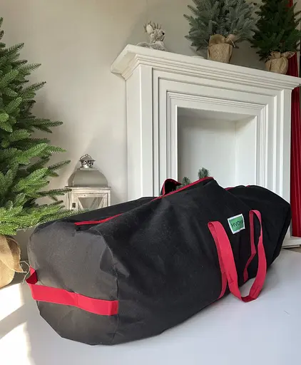 Сумка-чохол Hvoya для зберігання штучної ялинки до 2 м чорно-червоний - фото 2