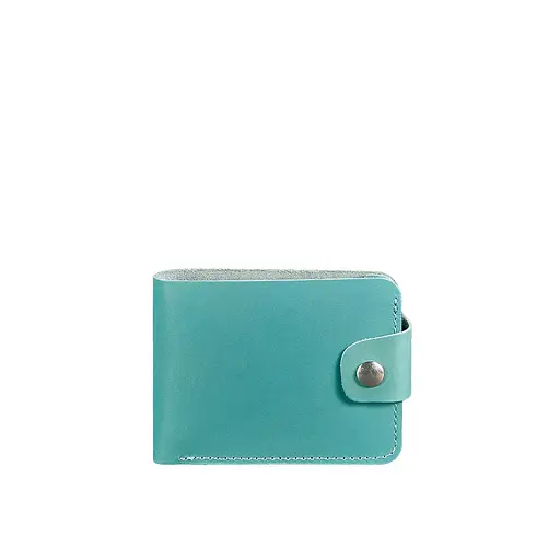 Женское кожаное портмоне 4.3 бирюзовое - фото 7