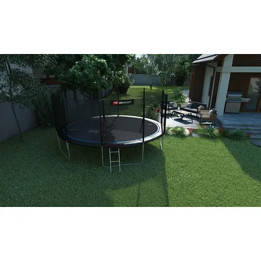 Батут Hop-Sport 16ft (488см) чорно-синій з зовнішньою сіткою - фото 3