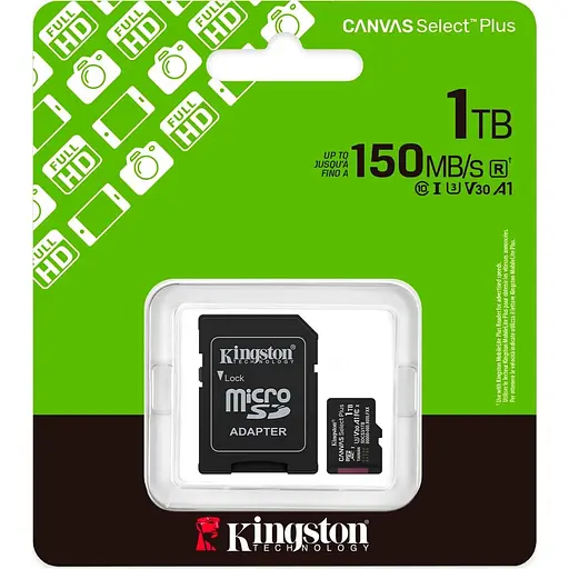 Карта пам'яті 1TB microSDXC Canvas Select Plus Gen 3 150MB/s A1 Card + Adapter SDCS3/1TB - фото 3