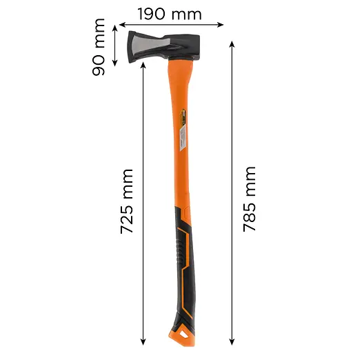 Колун для дров Polax 2000 г фибергласовая ручка (36-008) - фото 4