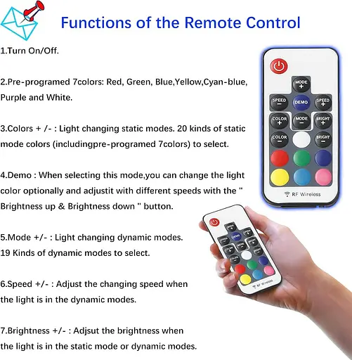 Вуличний світильник CISLAN LED RGB Φ30mm 12V DC IP67 водонепроникний дистанційне затемнення Multi Color Change - фото 3