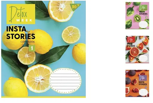 Тетради ученические 18 листов клетка. YES Insta stories, 25 шт. в упаковке