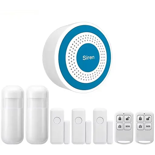 Локальная беспроводная система сигнализации с сиреной Nectronix PE-519-Е, 5 датчиков, 2 пульта