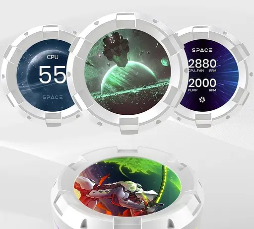 СВО ID-Cooling Space LCD SL360 XE White (SL360 XE White) - фото 9