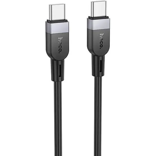 Кабель Hoco X109 Energy 60W silicone charging data cable Type-C to Type-C L-3 м Чорний - фото 1