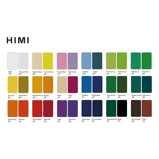 Набор гуашевых красок Twin Cup 36×12мл (в комплекте 3 кисти) синий пластиковый пенал HIMI - фото 6