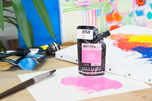 Акрилова фарба Sennelier Abstract, 120 мл, Флуоресцентний рожевий (Fluo Pink) - фото 4