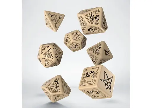Набор кубиков Call of Cthulhu Beige & black Dice Set , 7 шт. (SCTH18) - фото 2