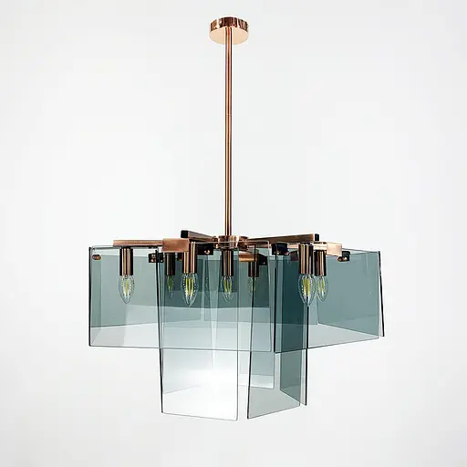 Люстра с декоративными графитовыми пластинами Line.F AT 18/7 - фото 3