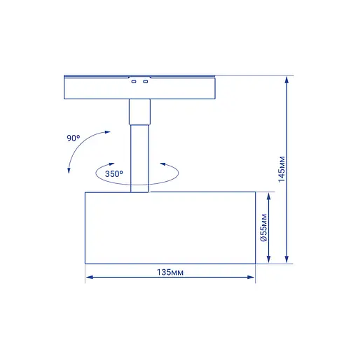 Светодиодный магнитный трековый светильник Feron MGN304 10Вт 4000K черный - фото 3