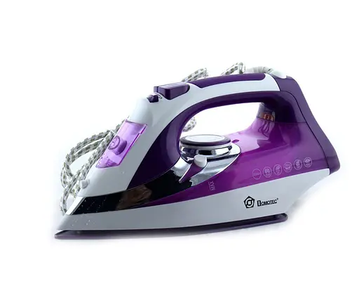 Хороший гладильный паровой утюг Domotec MS 2201 с керамическим покрытием подошвы для глажки одежды 2200ВТ - фото 5