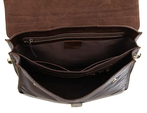 Сумка кожаная мужская Vintage 38х31х9 см sum0012454 - фото 10