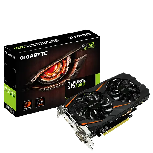 Відеокарта GeForce GTX 1060 3GB Gigabyte WindForce OC (GV-N1060WF2OC-3GD) Б/В