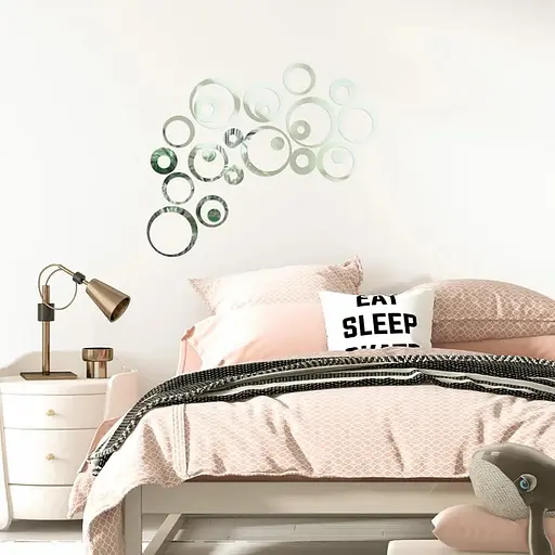 Дзеркальний декор Wall Sticker SW-00002523 акриловий самоклеючий 24 шт. срібло - фото 5